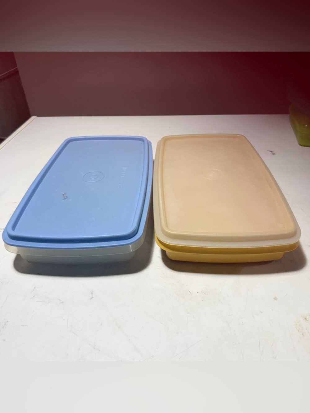 Tupperware Light Blue and Beige Deli Keeper Set